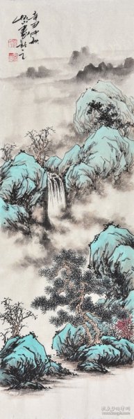 【收藏推荐】艺术潜力股，青年实力画家杨老师原创山水画《溪山幽静》SS5553