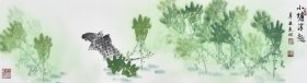【原创孤品】杨老师水墨花鸟画《小塘清趣》HN158641，清华美院高研班花鸟画名家、作品曾获得国内多次大奖，欢迎收藏！
