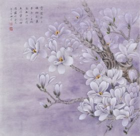 【重磅推荐~保真作品~可提供合影】当代工笔画名家孙老师 收藏级精品工笔花鸟画作品《霓裳片片晚妆新》HN14679