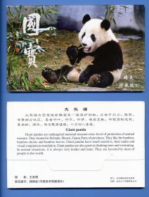 北京邮政商业信函局《国宝》珍藏版Ⅱ无邮资明信片王安根摄影10枚/套大熊猫明信片