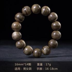 印尼加里曼丹天然老料沉香手串 （16mm*14颗）