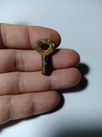 清末民国左右 铜钥匙 铜杂件 清末民国时期，具体请自鉴，保真 长25.1mm 宽15mm