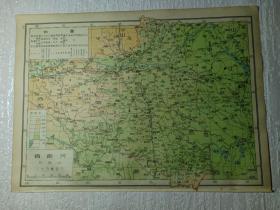 五十年代老地图 河南省地图 16开 26.3x19cm 1953年6月印制