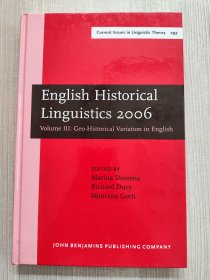 CILT297English Historical Linguistics  Volume3：Geo-Historical Variation in English《英语历史语言学》第3卷：英语的地理历史变异