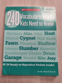 240 Vocabulary Words Kids Need to Know, Grade 3 240个必会单词（三年级）