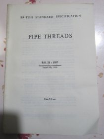 英文原版书 管道螺纹 英国标准规范B.S.21:1957