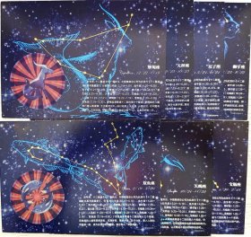 总公司发行十二星座明信片7张