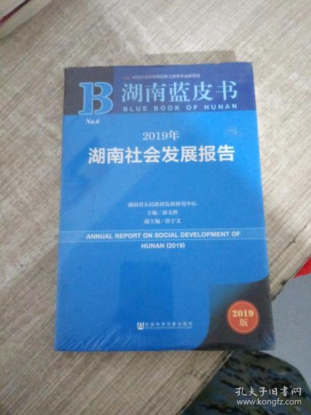 湖南蓝皮书：2019年湖南社会发展报告