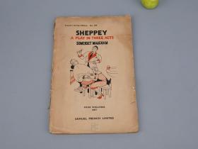 《毛姆：谢佩 三幕剧》（英文原版 民国时期）1948年版※ [《Sheppey A play in Three Acts》西文古书收藏 外国世界文学名著 戏剧作品文集 Rare]