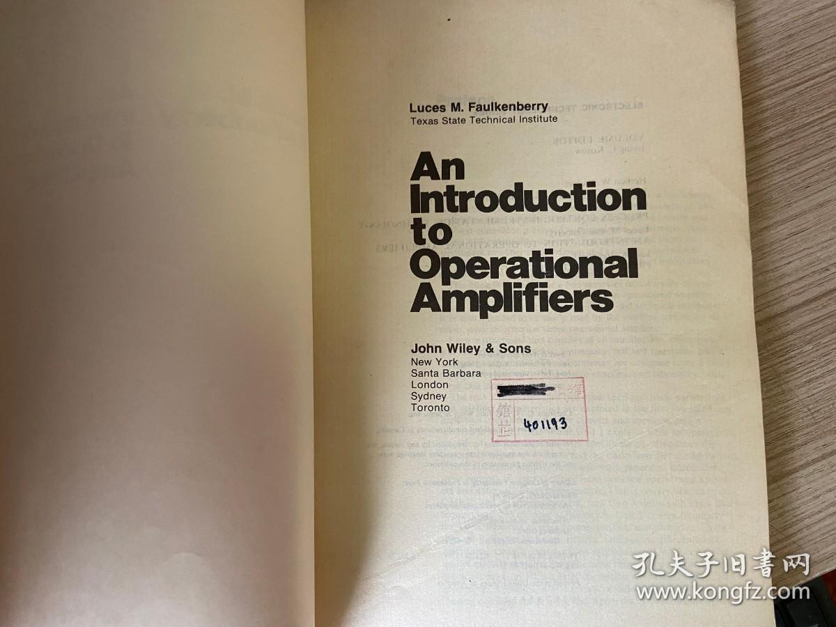 An Introduction to Operational Amplifiers 运算放大器导论