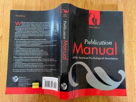 【英文原版】Publication Manual of the American Psychological Association 美国心理协会出版手册 第5版