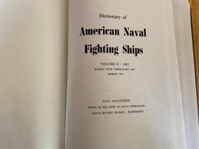 【英文原版】Dictionary of  American Naval Fighting Ships 美国海军战舰辞典（汇编） 第2-8卷 共7册