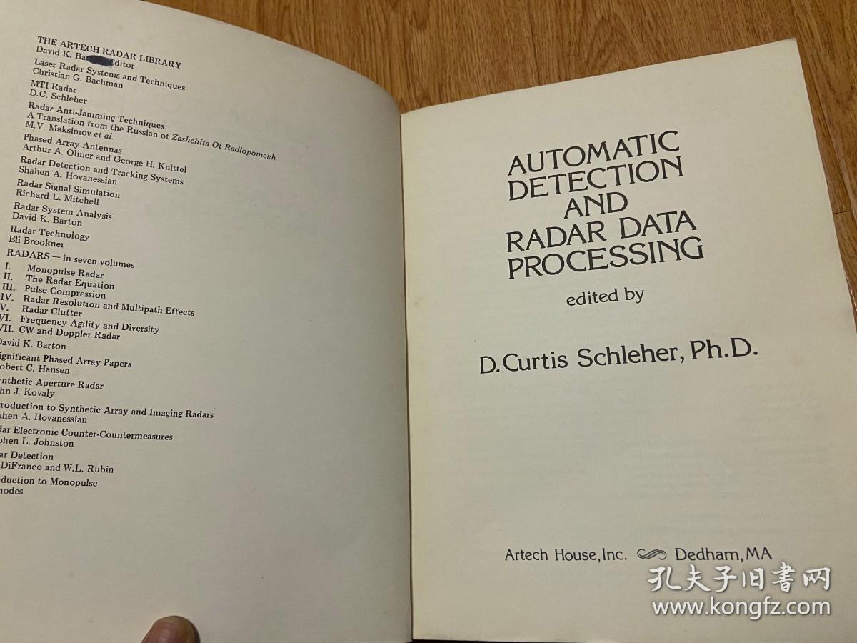 【英文原版】Automatic Detection and Radar Data Processing 自动探测和雷达数据处理