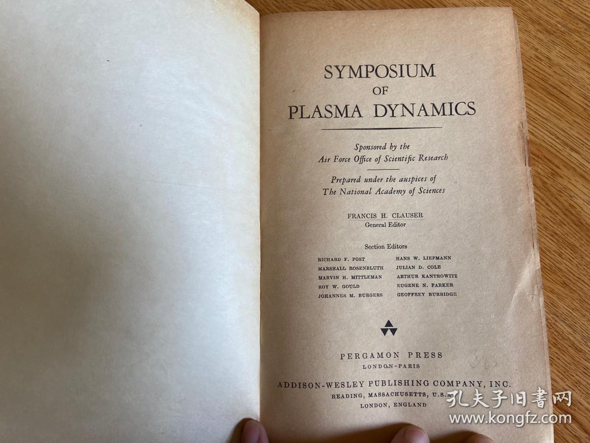 SYMPOSIUM OF PLASMA DYNAMICS 等离子体动力学讨论会