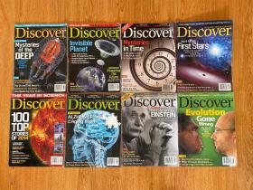 科普杂志《science for the curious Discover》 2015年8期合售，英文原版-发现杂志（有一期封底缺了）