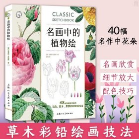 名画中的植物绘 上海人民美术出版社 花朵草木彩铅绘画技法技巧教学植物手绘素描彩铅教学 调色讲解 作品临摹欣赏 正版书籍