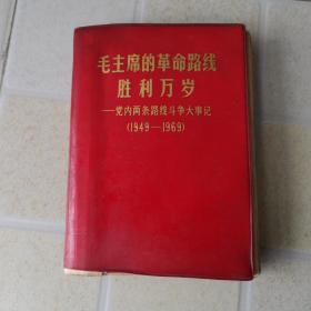 毛主席的革命路线胜利万岁——党内两条路线斗争大事记(1949－1969)·下集 塑封，前有毛彩像及林题词