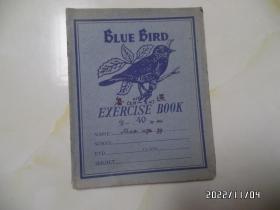 BLUE BIRD  EXERCISE BOOK（蓝鸟练习本，共两本合售，内写满笔记，钉锈没了，详见图S）