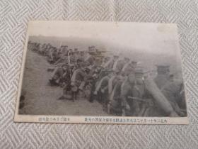 天津老明信片，1913年驻津各国军队联合军事演习，美国和日本军队
