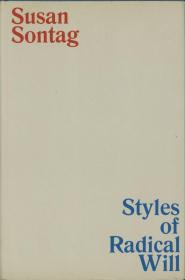 苏珊桑塔格亲笔签名《激进意志的风格》Susan Sontag《Styles of Radical Will》