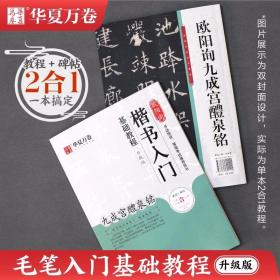 视频教学 欧阳询九成宫醴泉铭 二合一 楷书毛笔字帖欧体欧楷九成宫碑字帖成人入门初学者标准临摹楷书