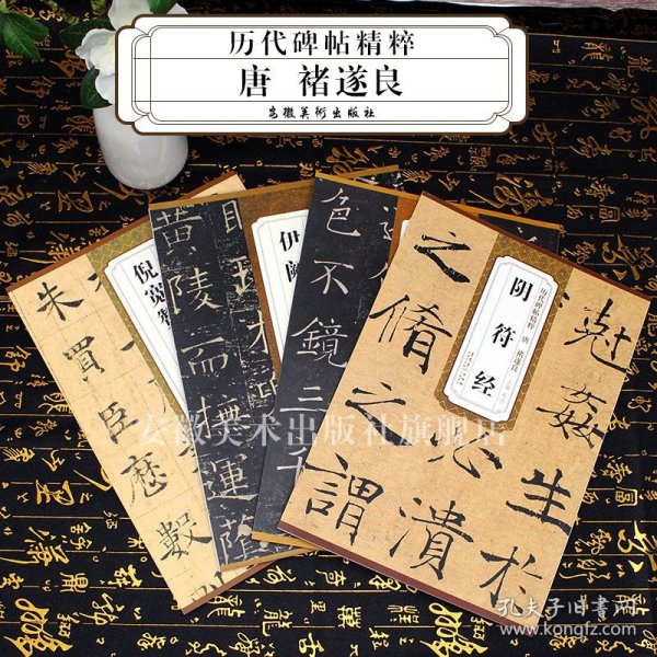【原版闪电发货】4本历代碑帖精粹 唐 褚遂良 阴符经 雁塔圣教序 伊阙佛龛碑 倪宽赞孟法师碑 简体旁注 楷书毛笔书法字帖