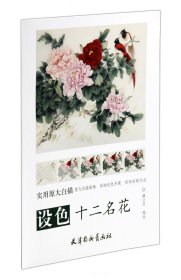 【原版闪电发货】设色十二名花 实用原大白描 魏立存编绘  天津杨柳青画社 工笔花鸟花卉画线描稿 详细设色步骤 临摹范本 国画技法 正品