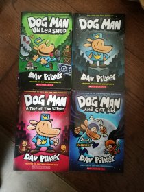 DOG MAN（英文原版漫画。神探狗狗。32开。4册合售。2018）