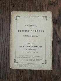 COLLECTION OF BRITISH AUTHORS（英文原版，英国作家集：潘多拉的面具。毛边本）