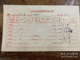 L1008-31 1960年人民出版社職工工資卡：總務(wù)科李玉貴下半年工資卡，帶作者簽名6處