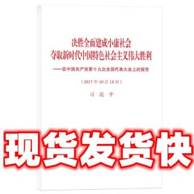 决胜全面建成小康社会夺取新时代中国特色社会主义伟大胜利—在中