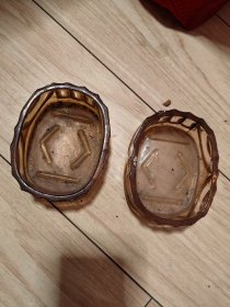50年代玻璃香皂盒两个