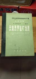 地质专报 四 矿床与矿产 第1号 云南思茅盐矿地质.