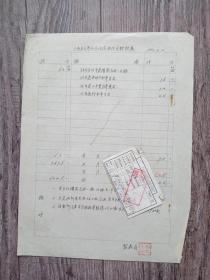 1953年 元月份汽油收支对照表. 山东省人民委员会交际处.济南