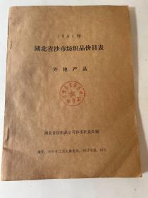 1983年湖北省沙市纺织品价格表 外地产品&沙市文史&经济史料&纺织品史料&16开