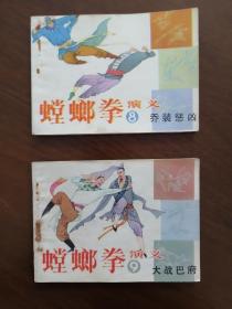 连环画 《螳螂拳演义》 （八、九） 两本合售 （ 去钉改上线）
