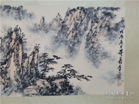 已故著名画家董寿平先生山水镜片一幅（07镜片）