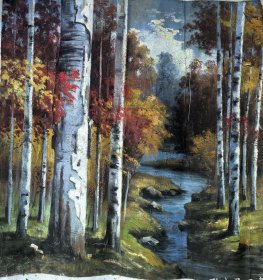 美院著名画家风景油画作品一幅（022保真）