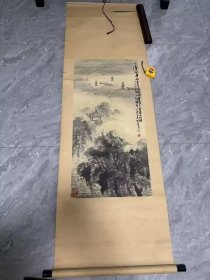 西泠書畫院常務(wù)副院長陸秀競老師早期原裱山水畫一幅（020保真）