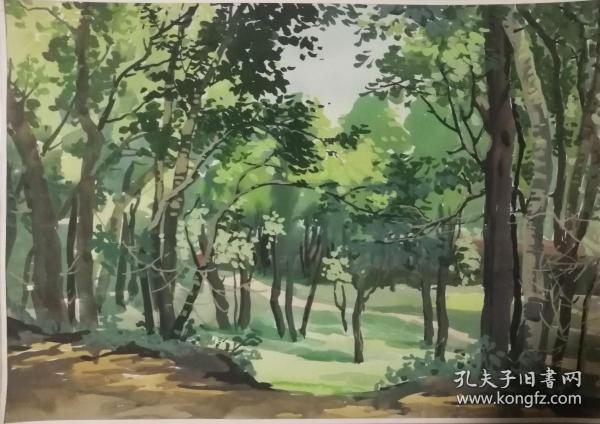 山西著名女画家杜晓云水粉作品一幅（005保真）