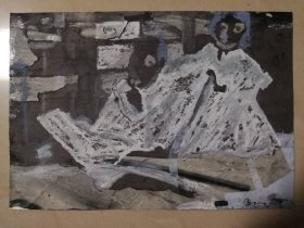 中央美院戴士和纸板油画小品一幅（002）