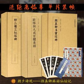 【原版闪电发货】近距离临摹碑帖叢刊3册 柳公权玄秘塔碑/欧阳询九成宫醴泉铭/颜真卿多宝塔碑 楷书毛笔书法字帖 简体旁注译文注释原碑原帖高清放大