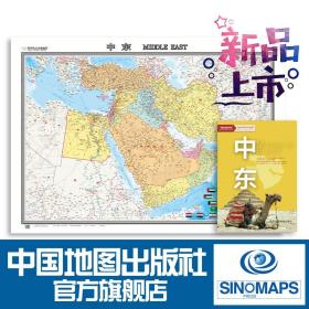 【原版闪电发货】世界热点区域地图 中东 两全张