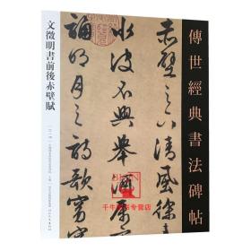 【原版】文徵明书前后赤壁赋 传世经典书法碑帖14 河北教育出版 原碑影印附释文 文征明前后赤壁赋毛笔书法碑帖字帖