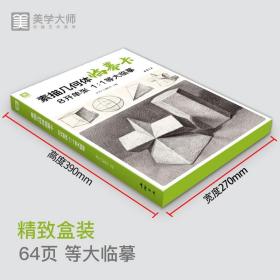 【原版闪电发货】美学大师 素描几何体临摹卡 8开临摹范本石膏几何体单个体结构与明暗静物组合精选绘画创意卡片初学者入门敲门砖美术教程材书籍