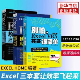 【原版闪电发货】3本 Excel Home编著VBA Excel VBA其实很简单+函数与公式+数据透视表 计算机表格制作教程应用基础 word办公软件书