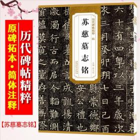 【原版】苏慈墓志铭 隋 历代碑帖精粹 临楷书书法毛笔古帖初学练字帖 附简体旁注技法解析 安徽美术出版社