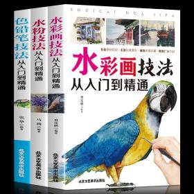 【闪电发货】全三册 水彩画技法从入门到精通 水粉技巧从入门到精通 色铅笔技法从入门到精选 自学零基础书籍书速写书畅销书水粉画技法基础入门