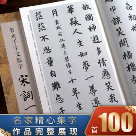 【原版闪电发货】智永千字文集字宋词一百首 收录智永千字文经典碑帖集字古诗词作品集 楷书毛笔书法字帖初学者入门学习临摹教材智永千字文集字宋词