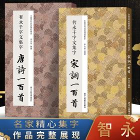 【原版闪电发货】智永千字文集字唐诗+宋词一百首全2册 收录智永楷书经典碑帖古诗词作品集毛笔书法字帖初学者入门学习临摹智永 楷书千字文集字古诗